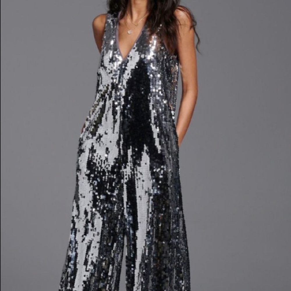 Anthropologie sequin jumpsuit